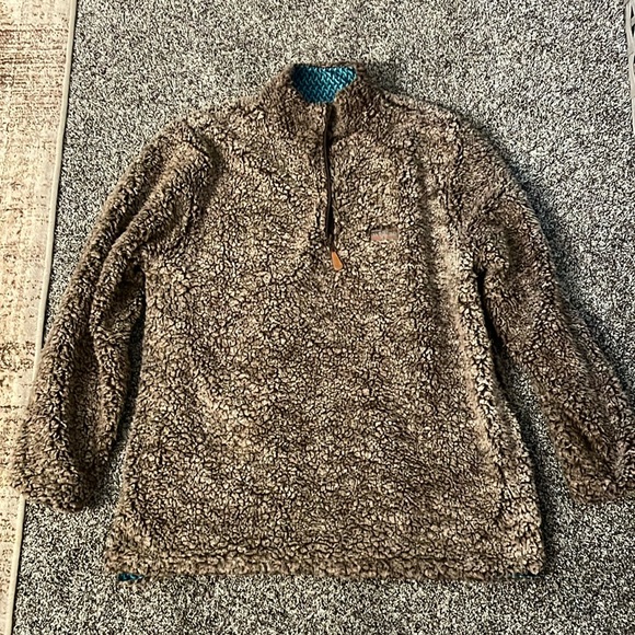 Reversible USA Palm sherpa quarter zip pullover - Picture 1 of 2